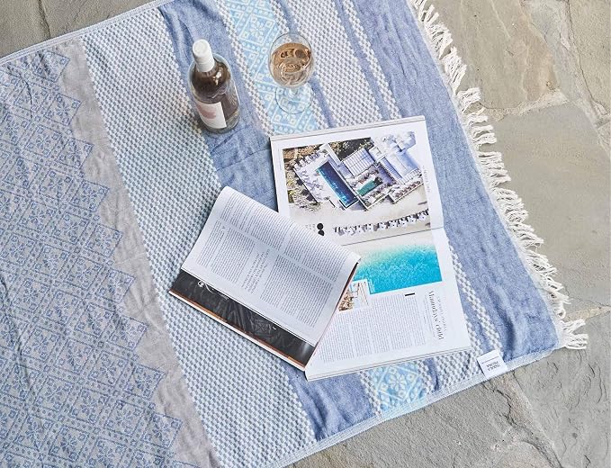 Turkish Bath Towel 100% Cotton Eco-Friendly Quick Dry Travel Sauna Spa Beach by TEQUILA+PISCINA