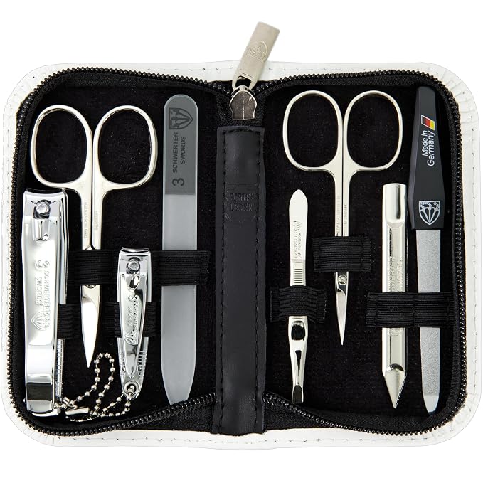 Swords Germany - brand quality 8 piece manicure pedicure grooming kit set by 3+Swords+Germany