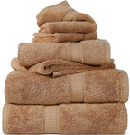 SUPERIOR Egyptian Cotton Pile 6 Piece Towel Set, Includes 2 Bath, 2 Hand by SUPERIOR