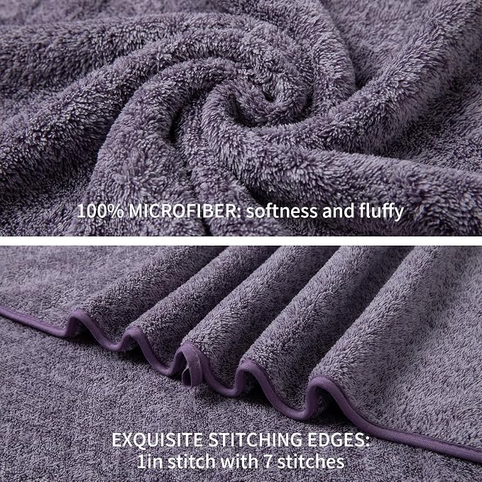 Ultra Soft Bath Towel Set, 12 Piece Family Bathroom Towels Set - Image 4