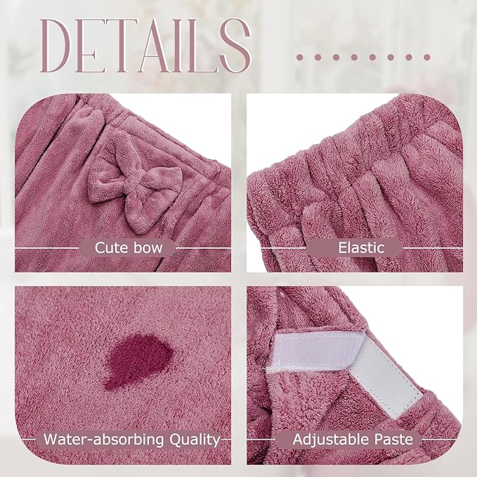 Xtinmee 2 Sets Normal Size Womens Wrap Towel - Image 3