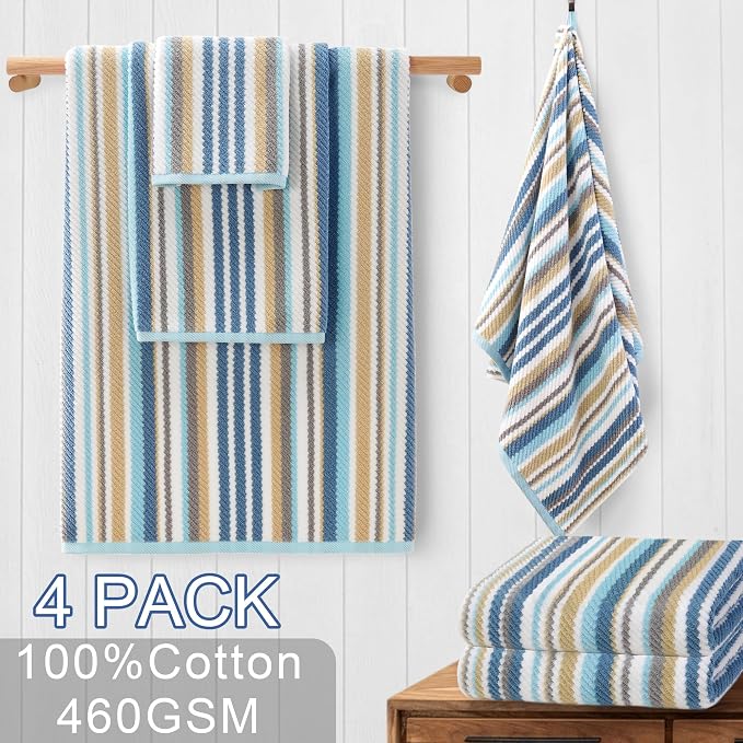 Striped Bath Towels Set - Image 4