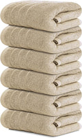 Tens Towels Pack of 6 Hand Towels, 100% Cotton, Lighter Weight, Quick to Dry by TensTowels