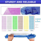 UJFQBH 6 Pieces African Net Sponge Long Bath Sponge Exfoliating Shower Body - Image 3