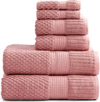 NY Loft 100% Cotton Towel Set 6 Piece | Super Soft & Absorbent Quick-Dry 2 Bath by NYLoft