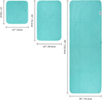 POLYTE 430 GSM Microfiber Quick Dry Lint Free Oversize Bath Towel Set, 6 Piece - Image 2