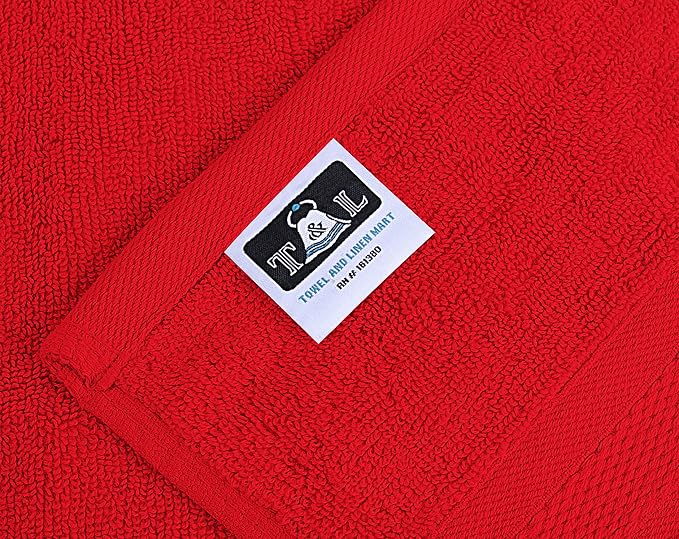 Towel and Linen Mart Burgundy Towel Sets, 2 Bath Towels 2 Hand Towels and 4 - Image 4