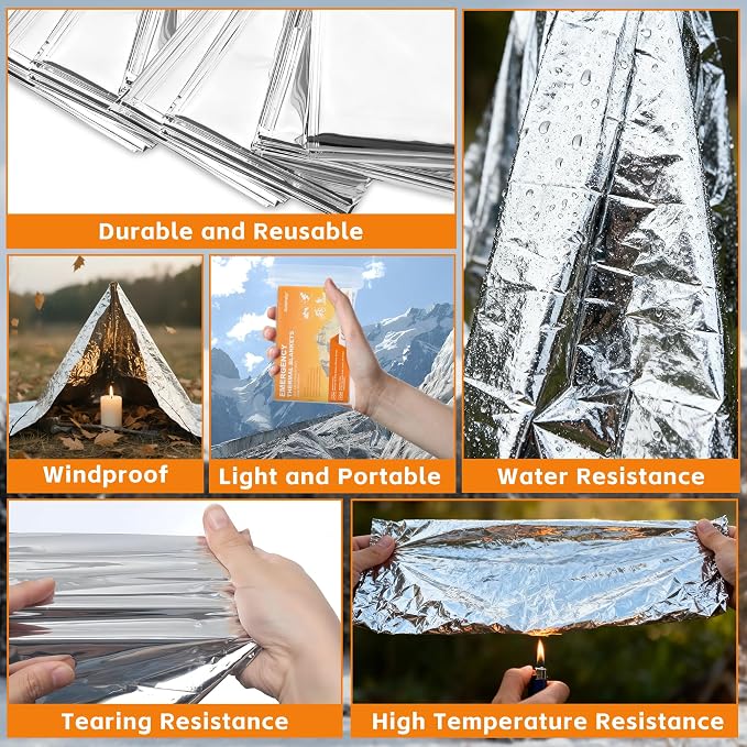 100 Pack Emergency Blankets - Image 4