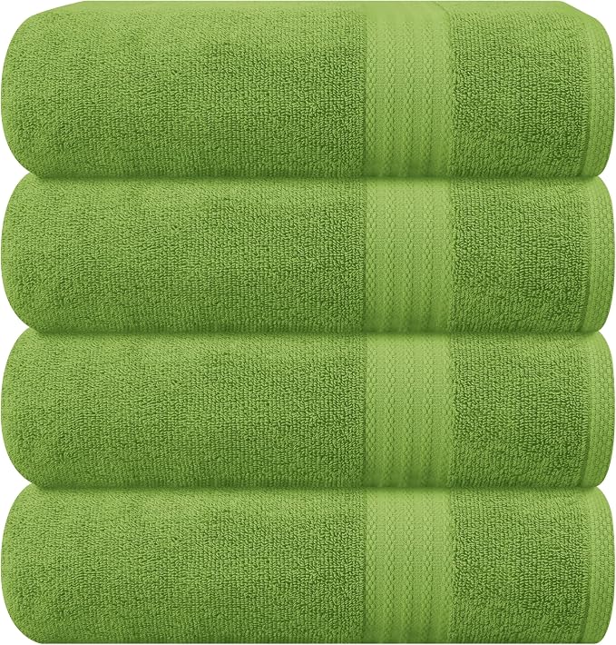 GLAMBURG Premium Cotton 4 Pack Bath Towel Set by GLAMBURG