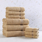 Superior Egyptian Cotton 9-Piece Towel Set, Guest Bath Decor Essentials by SUPERIOR