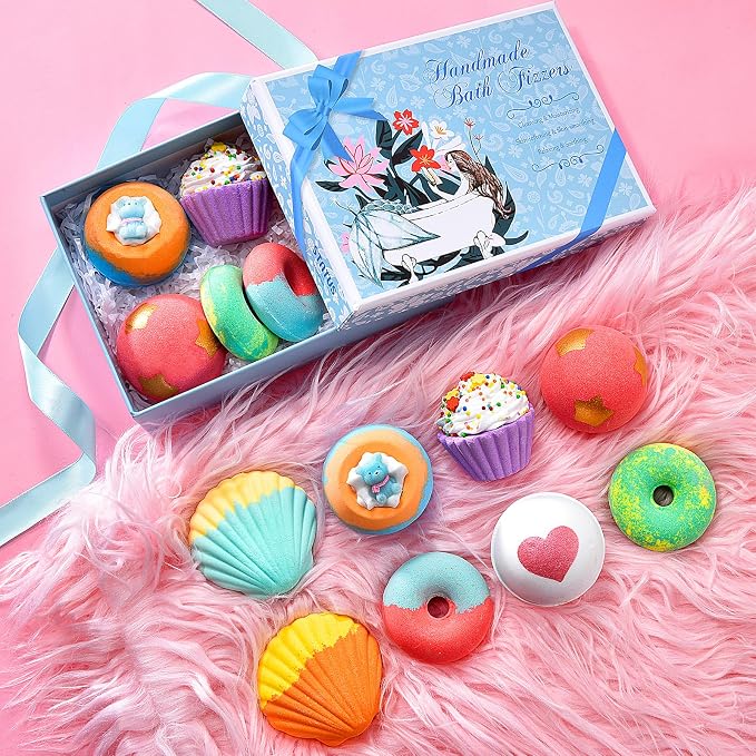 STNTUS INNOVATIONS Bath Bombs, 7 Natural Bath Bomb Gift Set, Bubble Bathbombs - Image 5