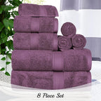 SUPERIOR Egyptian Cotton Pile 8 Piece Towel Set, Includes 2 Bath, 2 Hand - Image 3