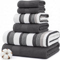 Modern Threads Pax 6-Piece Reversible Yarn Dyed Jacquard Towel Set by ModernThreads