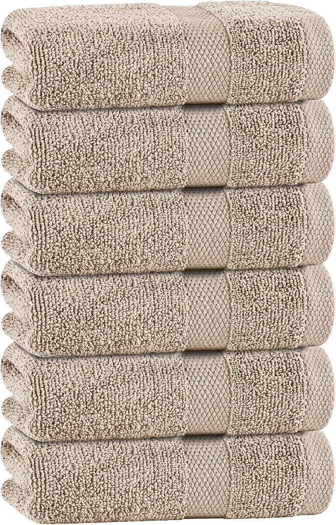 White Classic Taupe Hand Towels by WhiteClassic