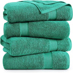 LANE LINEN 100% Cotton Oversized Bath Towels Set of 4 - Image 2