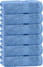 White Classic Light Blue Hand Towels by WhiteClassic
