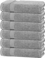 White Classic Wealuxe Light Gray Bath Towels 24x50 Inch, Cotton Towel Set by WhiteClassic