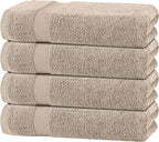 Wealuxe Taupe Bath Towels 27x54 Inch, Cotton Towel Set by WhiteClassic