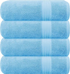 GLAMBURG Premium Cotton 4 Pack Bath Towel Set by GLAMBURG