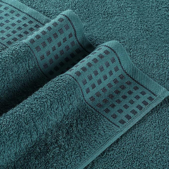 GLAMBURG 100% Cotton Ultra Soft 6 Pack Towel Set, Contains 2 Bath Towels 28x55 - Image 2