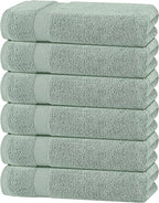 White Classic Wealuxe Green Bath Towels 24x50 Inch, Cotton Towel Set by WhiteClassic