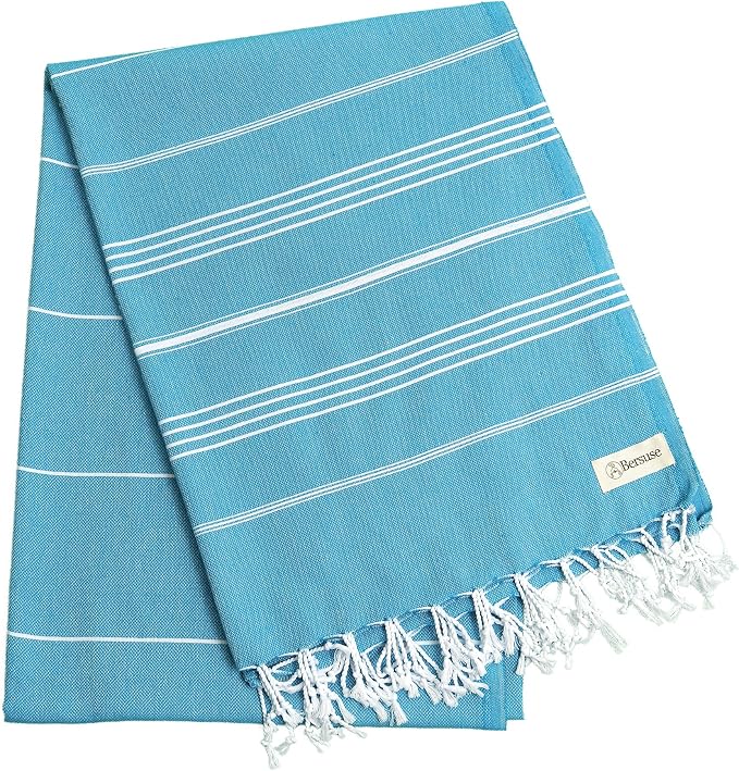 Bersuse Towels Anatolia XL Beach Blanket Throw Blanket Turkish Towel 100% - Image 4