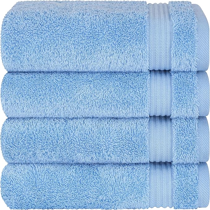 Cotton Paradise Hand Towels for Bathroom, 100% Cotton Turkish 4 Piece Hand by UNITEDHOMETEXTILE