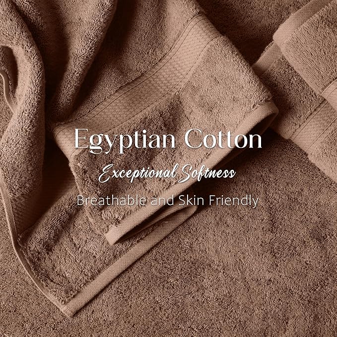 SUPERIOR Egyptian Cotton Pile 6 Piece Towel Set, Includes 2 Bath, 2 Hand - Image 5