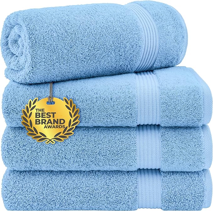 Cotton Paradise 4 Piece Turkish Bath Towels by UNITEDHOMETEXTILE