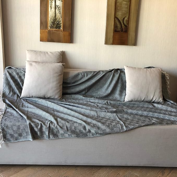 Bersuse 100% Cotton Milas XL Throw Blanket - Image 9