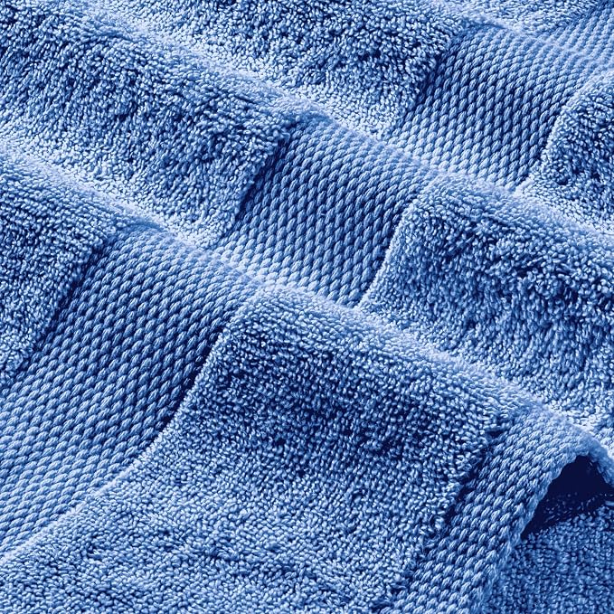 White Classic Light Blue Washcloths Set - Image 8