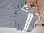 Bersuse 100% Cotton Herringbone XL Throw Blanket - Image 4