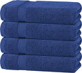 White Classic Navy Blue Bath Towels 27x54 Inch, Cotton Towel Set by WhiteClassic
