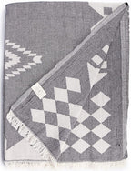 Bersuse 100% Cotton Bahamas XL Throw Blanket Turkish Towel Beach Blanket by Bersuse