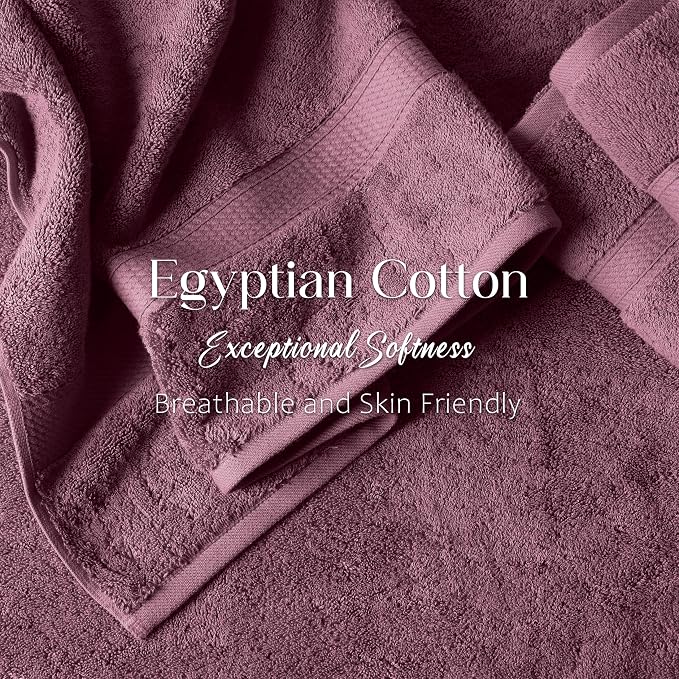SUPERIOR Egyptian Cotton Pile 6 Piece Towel Set, Includes 2 Bath, 2 Hand - Image 5