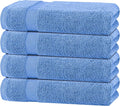 White Classic Light Blue Bath Towels 27x54 Inch, Cotton Towel Set by WhiteClassic