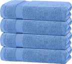 White Classic Light Blue Bath Towels 27x54 Inch, Cotton Towel Set by WhiteClassic