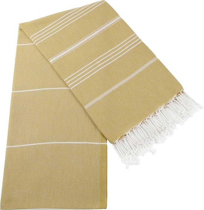 Cacala Lightweight and Thin Turkish Beach Towel 100% Cotton Sand-Free and - Image 4