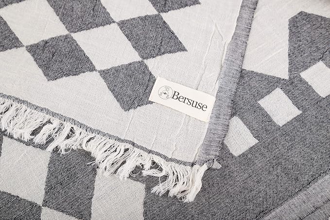 Bersuse 100% Cotton Bahamas XL Throw Blanket Turkish Towel Beach Blanket - Image 7