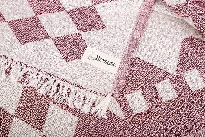 Bersuse 100% Cotton Bahamas XL Throw Blanket Turkish Towel Beach Blanket - Image 7