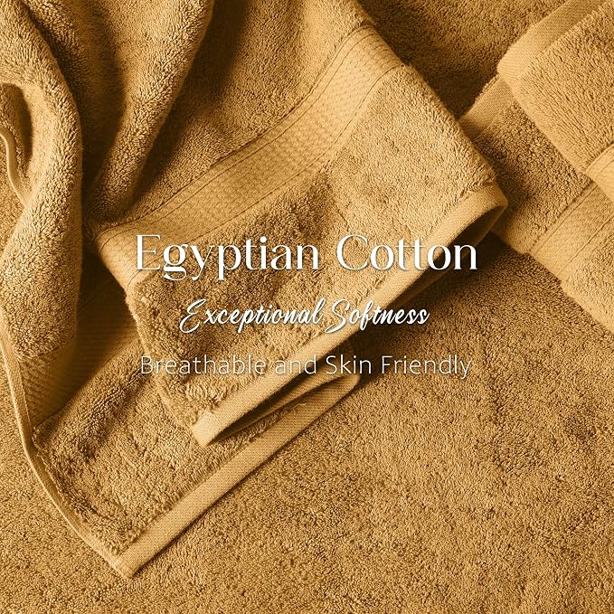 Superior Egyptian Cotton Pile Heavyweight Bath Sheet Set, Oversized Ultra Soft - Image 5