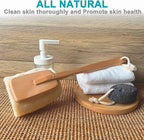2 Pack Natural Exfoliating Loofah luffa loofa Bath Brush On a Stick - Image 5