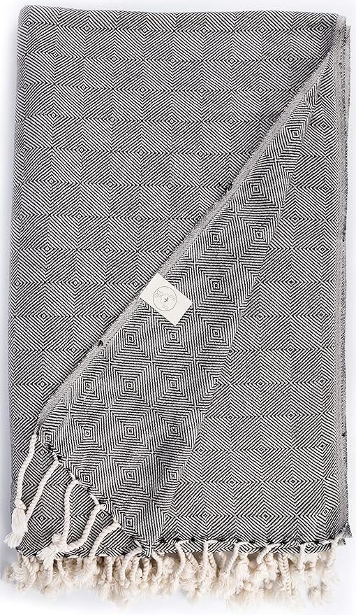 Bersuse 100% Cotton Milas XL Throw Blanket by Bersuse