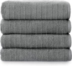 Welhome James 100% Cotton Textured Stripe Towels by WelhomeByWelspun