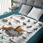 Dinosaur Flannel Fleece Blanket Throw Couch Microfiber Soft Cozy Lightweight - Image 3