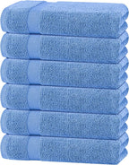 White Classic Wealuxe Light Blue Bath Towels 24x50 Inch, Cotton Towel Set by WhiteClassic