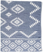 Bersuse 100% Cotton Teotihuacan XL Throw Blanket Turkish Towel Beach Blanket by Bersuse