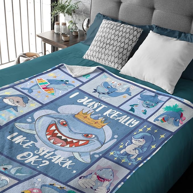 Fish Flannel Fleece Blanket Throw Couch Microfiber Soft Cozy Lightweight Luxury - Image 3