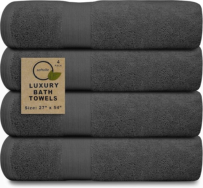 Softolle Luxury Bath Towels Set of 4 | Towels by Softolle