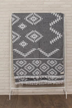Bersuse 100% Cotton Teotihuacan XL Throw Blanket Turkish Towel Beach Blanket - Image 5